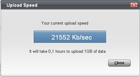 IDrive Online Backup Upload Speedtest